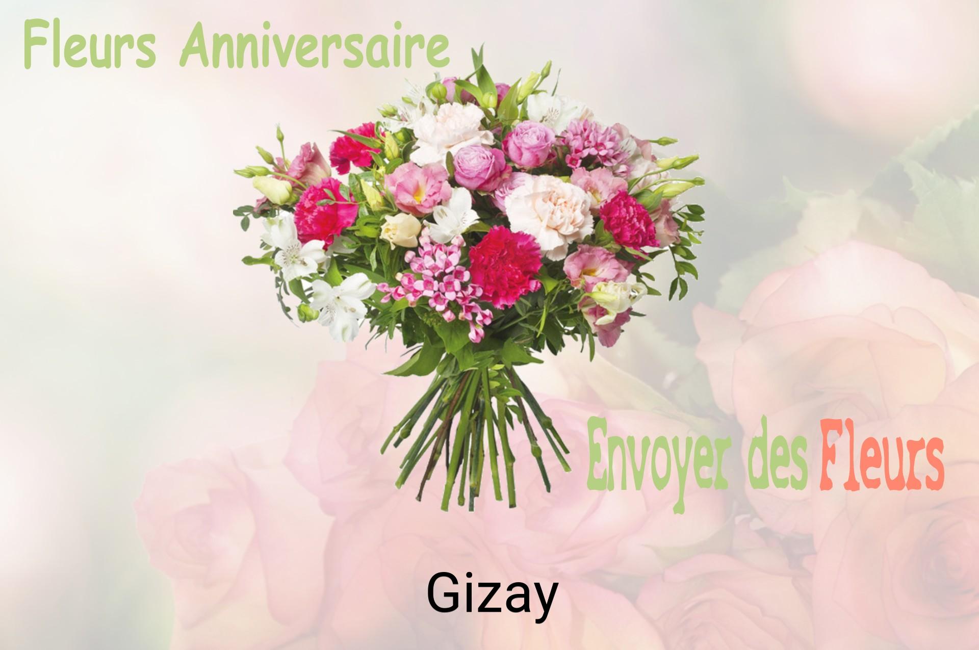 Bouquet de fleurs d’anniversaire livré à Gizay
